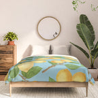 Lemonade on Blue Background Comforter Gallery Image 3