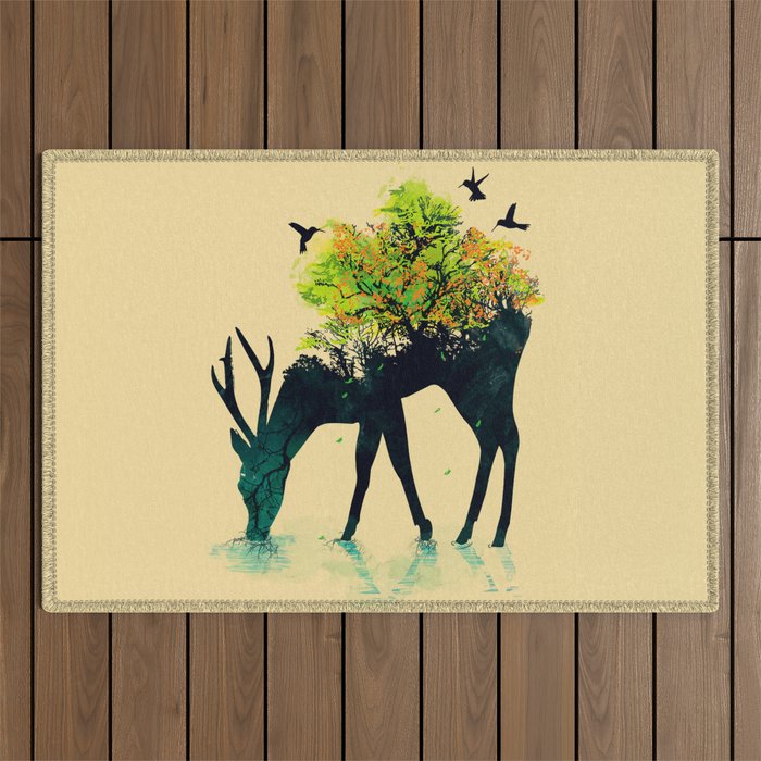 Watering (A Life Into Itself) Outdoor Rug Gallery Image 1