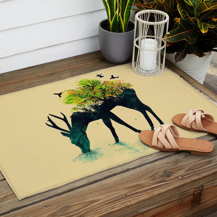 Watering (A Life Into Itself) Outdoor Rug Gallery Image 2