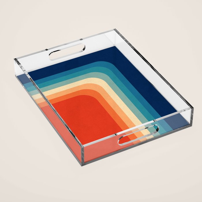 Retro 70s Color Palette III Acrylic Tray Gallery Image 1