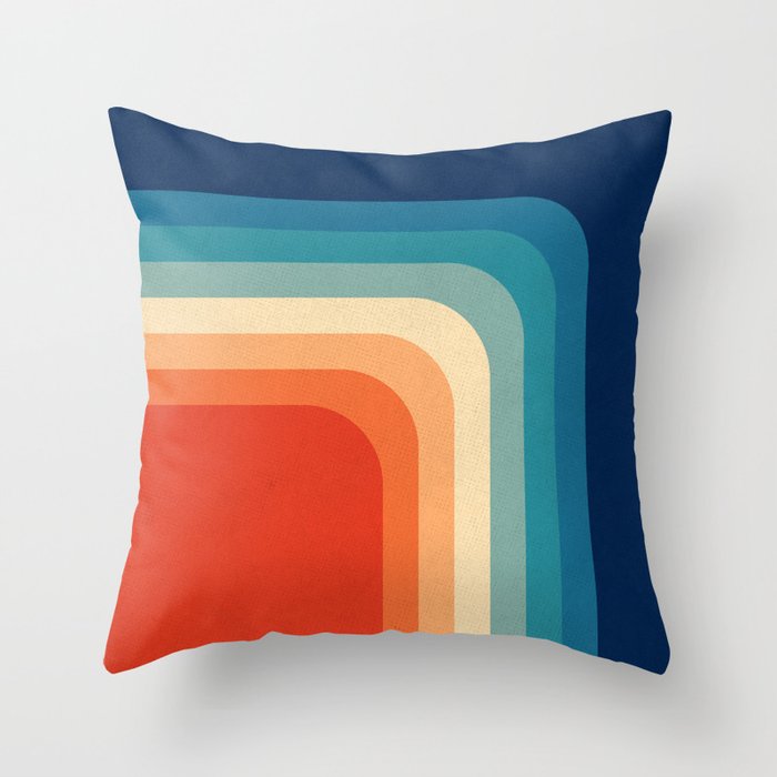 Retro 70s Color Palette III Throw Pillow Gallery Image 6
