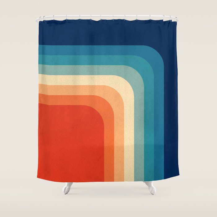Retro 70s Color Palette III Shower Curtain Gallery Image 1