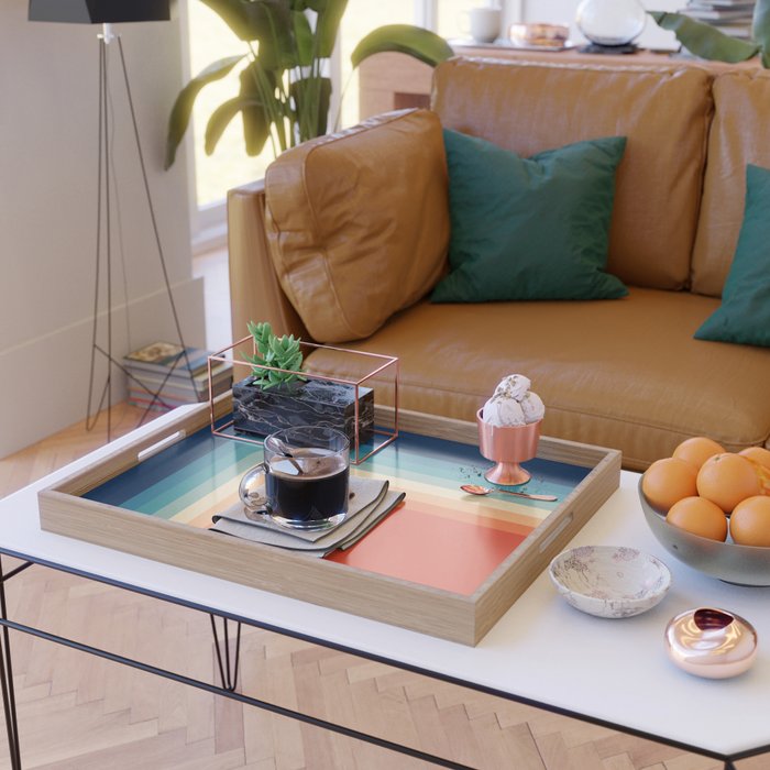 Retro 70s Color Palette III Serving Tray Gallery Image 2