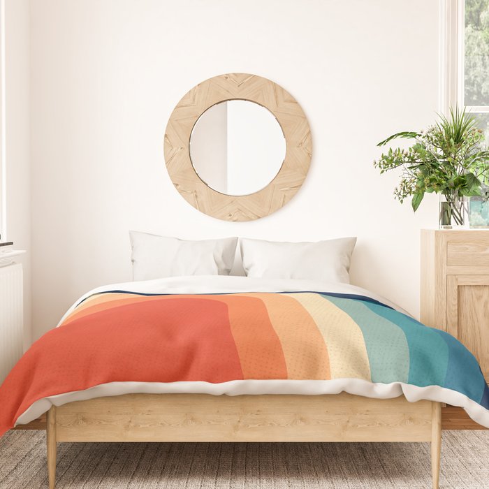 Retro 70s Color Palette III Duvet Cover Gallery Image 3