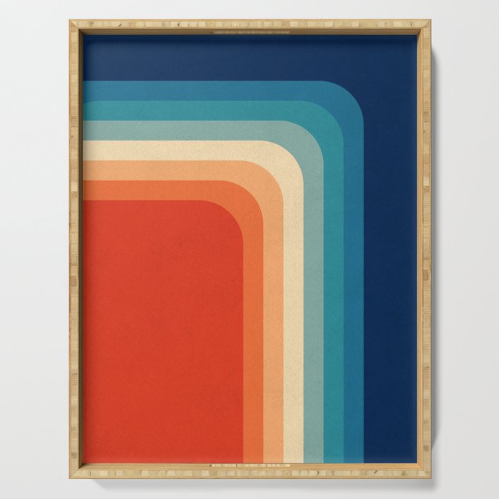 Retro 70s Color Palette III Serving Tray Gallery Image 1