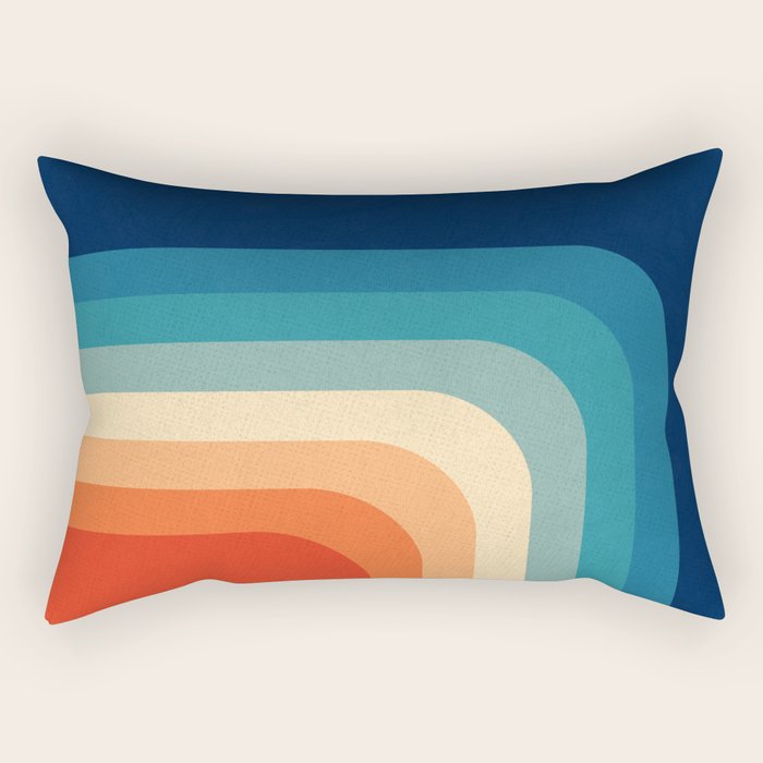 Retro 70s Color Palette III Rectangular Pillow Gallery Image 1