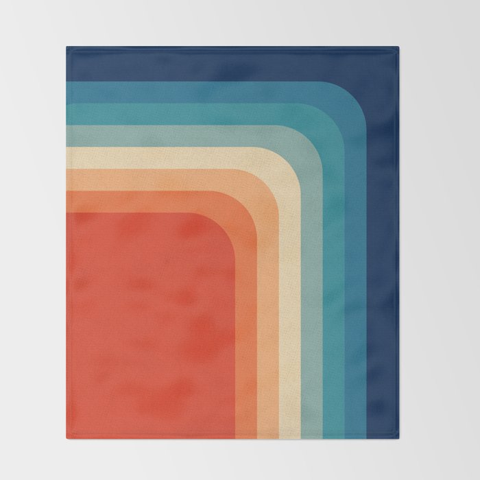 Retro 70s Color Palette III Throw Blanket Gallery Image 2