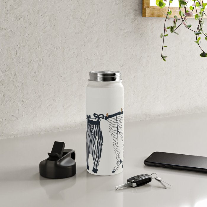 Hang out in laundry room Illu denim Water Bottle Gallery Image 4