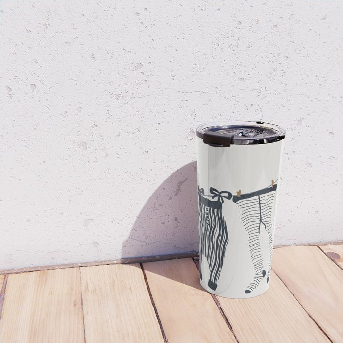 Hang out in laundry room Illu denim Travel Mug Gallery Image 4