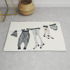 Hang out in laundry room Illu denim Rug Gallery Image 1