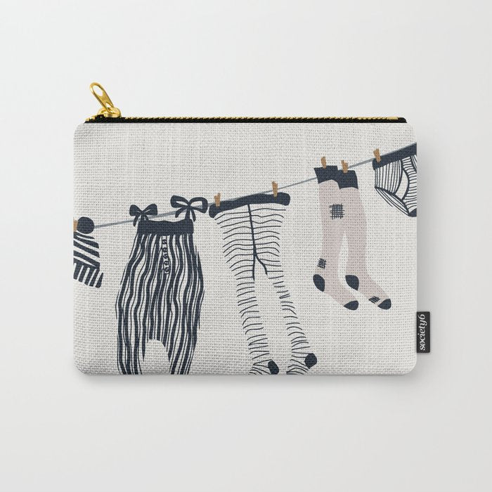 Hang out in laundry room Illu denim Carry All Pouch Gallery Image 1