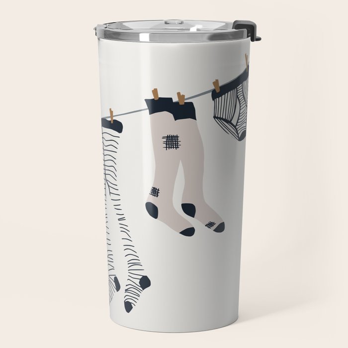 Hang out in laundry room Illu denim Travel Mug Gallery Image 2