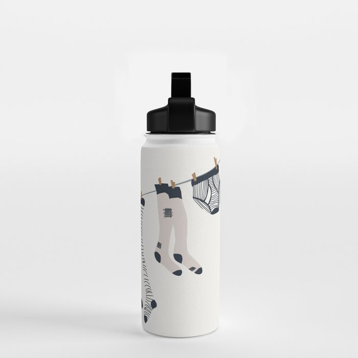 Hang out in laundry room Illu denim Water Bottle Gallery Image 2