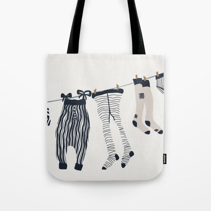 Hang out in laundry room Illu denim Tote Bag Gallery Image 1