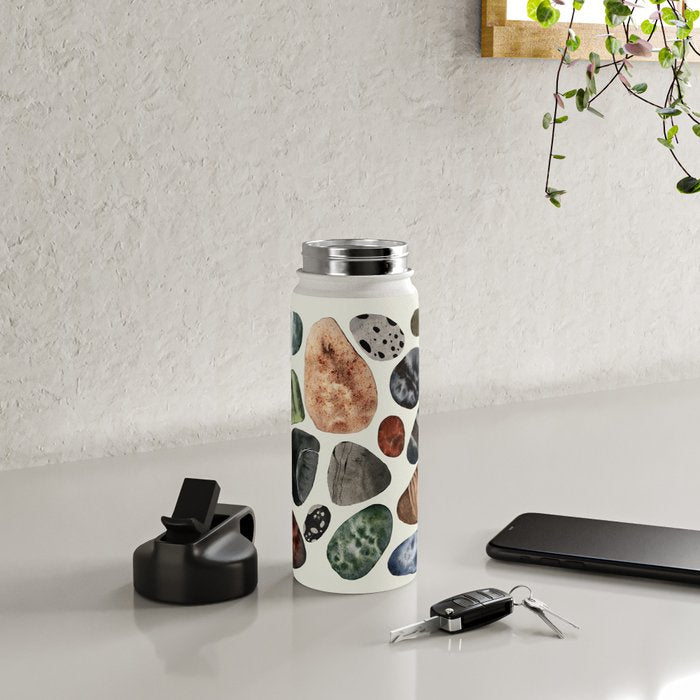 beach pebbles Water Bottle Gallery Image 4