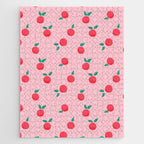 Summer Pink Peaches Pattern Jigsaw Puzzle Gallery Image 1