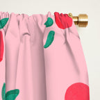 Summer Pink Peaches Pattern Window Curtain Gallery Image 2