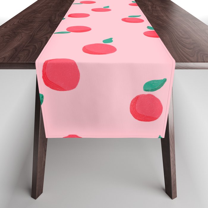 Summer Pink Peaches Pattern Table Runner Gallery Image 1