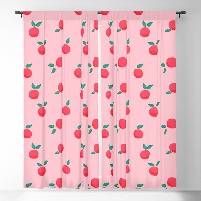 Summer Pink Peaches Pattern Window Curtain Gallery Image 5