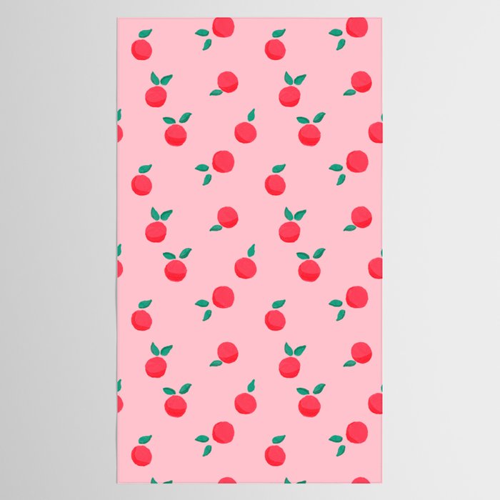 Summer Pink Peaches Pattern Tablecloth Gallery Image 2