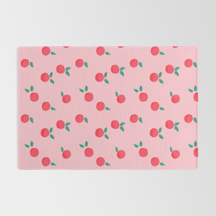 Summer Pink Peaches Pattern Rug Gallery Image 2