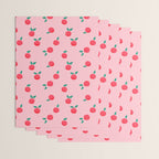 Summer Pink Peaches Pattern Wrapping Paper Gallery Image 3