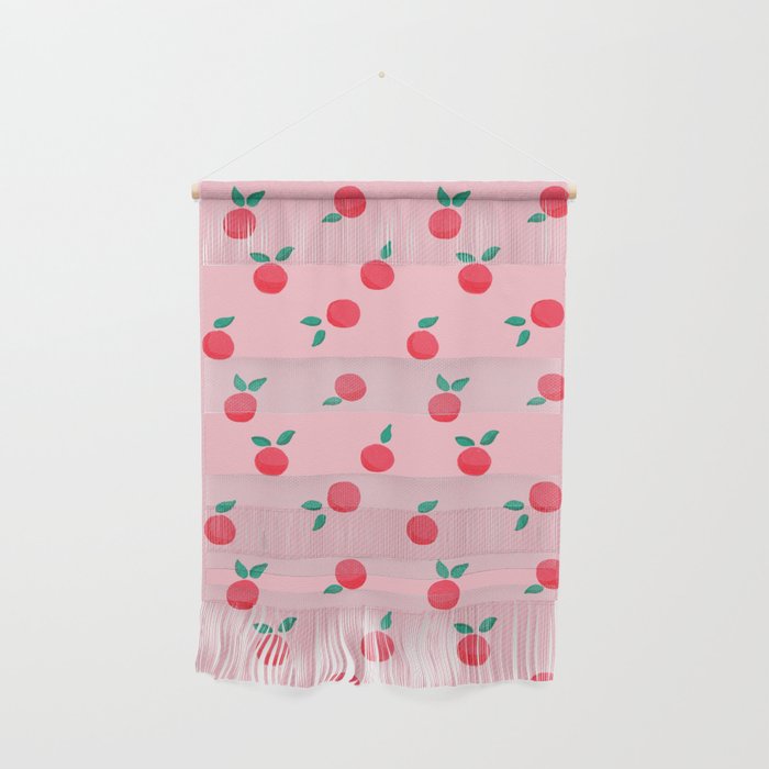 Summer Pink Peaches Pattern Wall Hanging Gallery Image 1