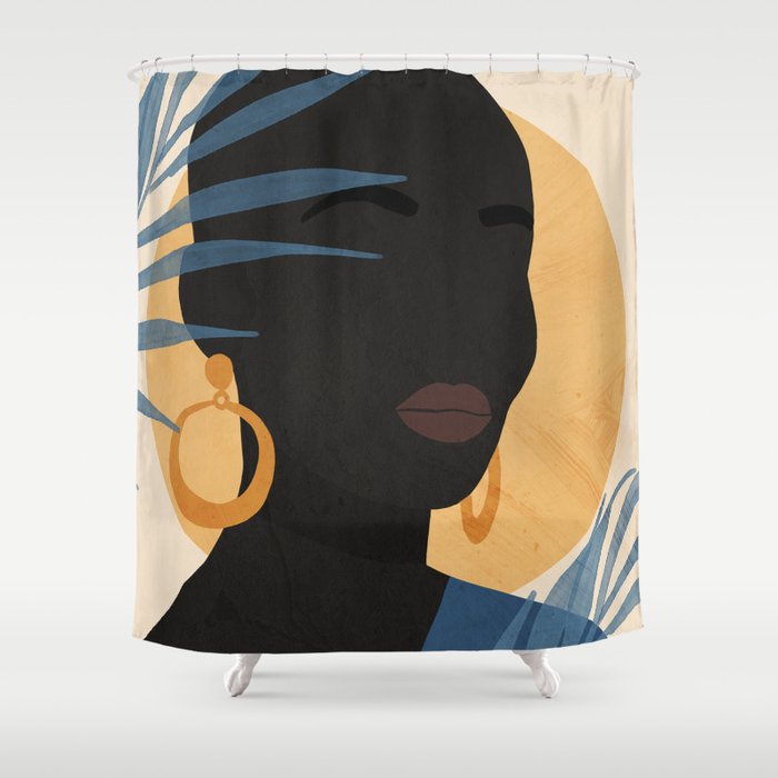 Tropical Girl 25 Shower Curtain Gallery Image 1