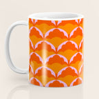 Orange Scalloped Floral Pattern Coffee Mug Gallery Image 3