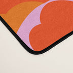 Orange Scalloped Floral Pattern Desk Mat Gallery Image 4