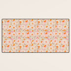 Faded Floral  - pink / citrus Desk Mat Gallery Image 3