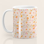 Faded Floral  - pink / citrus Coffee Mug Gallery Image 3