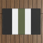 Accent (Black & Moss Green) Outdoor Rug Gallery Image 1