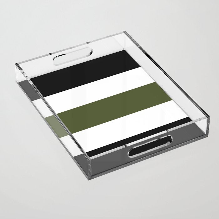 Accent (Black & Moss Green) Acrylic Tray Gallery Image 1