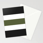 Accent (Black & Moss Green) Stationery Card Gallery Image 2