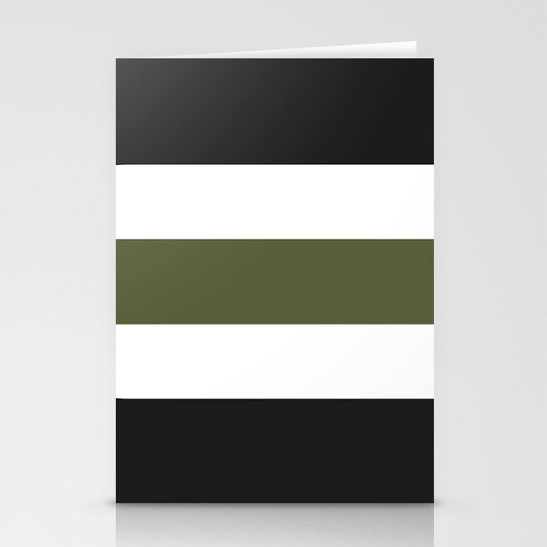 Accent (Black & Moss Green) Stationery Card Gallery Image 2