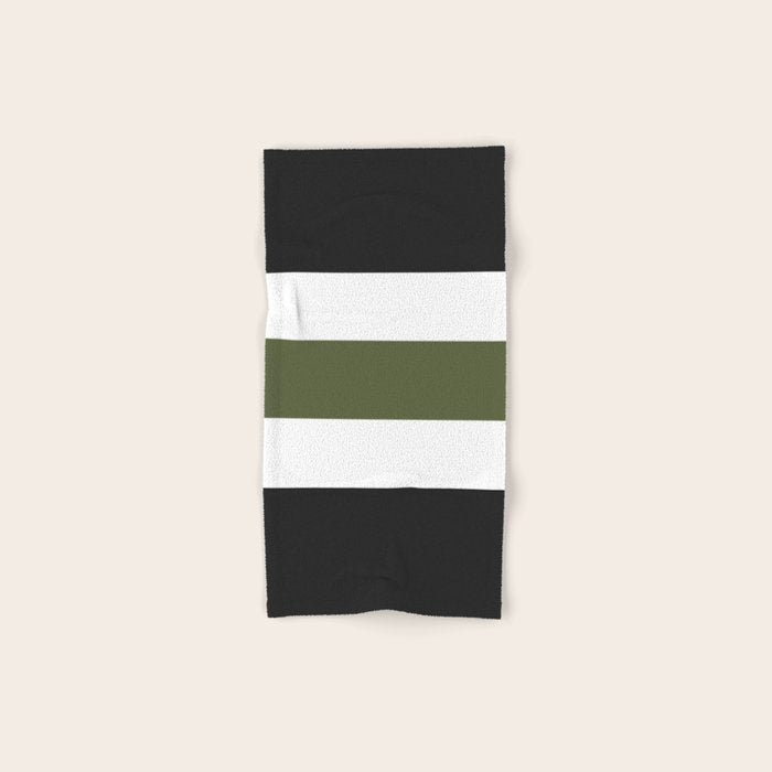 Accent (Black & Moss Green) Bath Towel Gallery Image 1