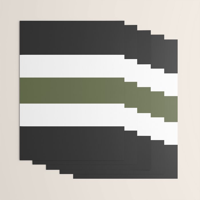 Accent (Black & Moss Green) Wrapping Paper Gallery Image 3