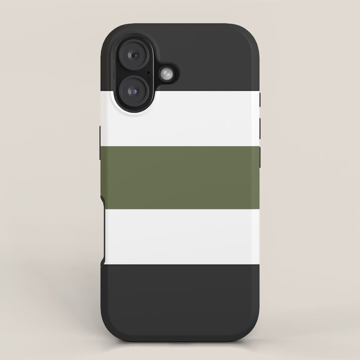 Accent (Black & Moss Green) iPhone Case Gallery Image 1