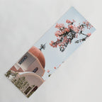 Summer In Greece Art Print | Pink Flowers Photo | Crete Island Holiday | Europe Travel Photography Yoga Mat Gallery Image 1
