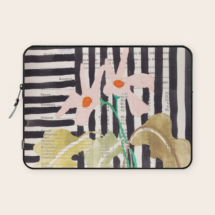 still life  with a vase in modern style, Gouache painting no.13 Laptop Sleeve Gallery Image 1