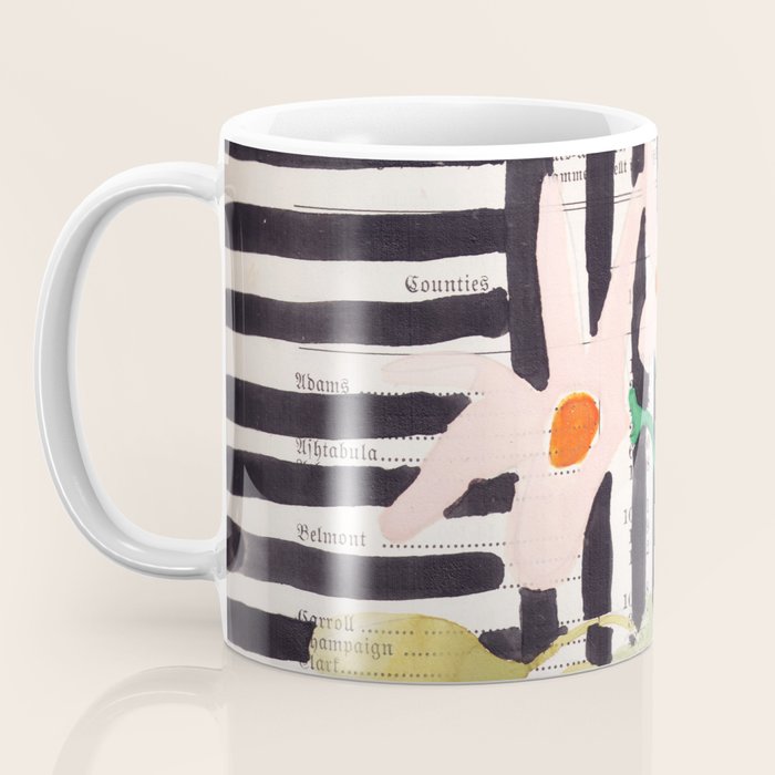 still life  with a vase in modern style, Gouache painting no.13 Coffee Mug Gallery Image 3