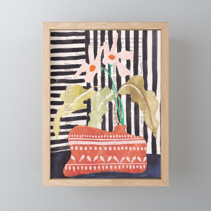 still life  with a vase in modern style, Gouache painting no.13 Mini Art Print Gallery Image 1
