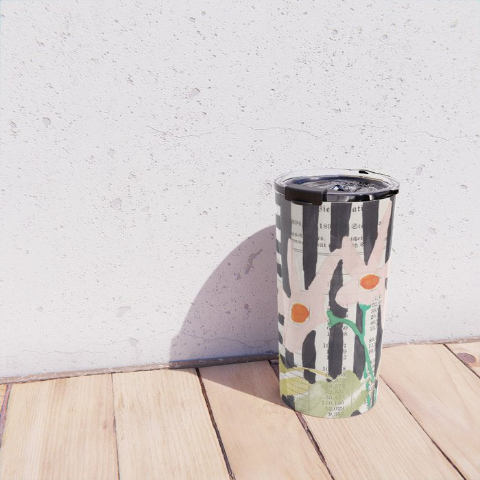 still life  with a vase in modern style, Gouache painting no.13 Travel Mug Gallery Image 4