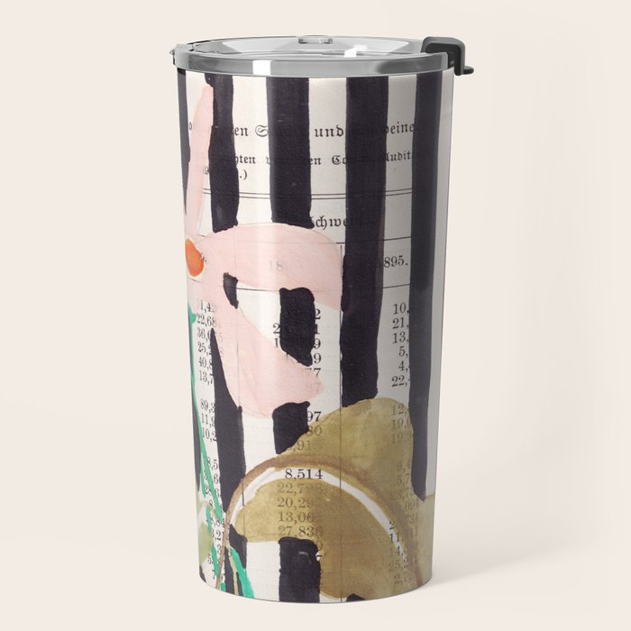 still life  with a vase in modern style, Gouache painting no.13 Travel Mug Gallery Image 2
