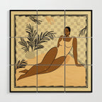  girl on the beach Wood Wall Art Gallery Image 1