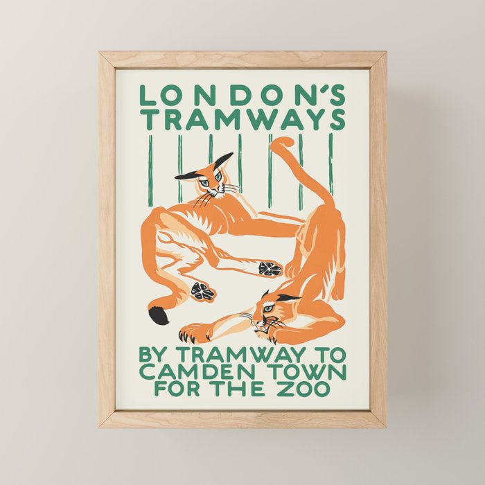 Camden Town, London - Vintage Zoo poster, 1925 Mini Art Print Gallery Image 1