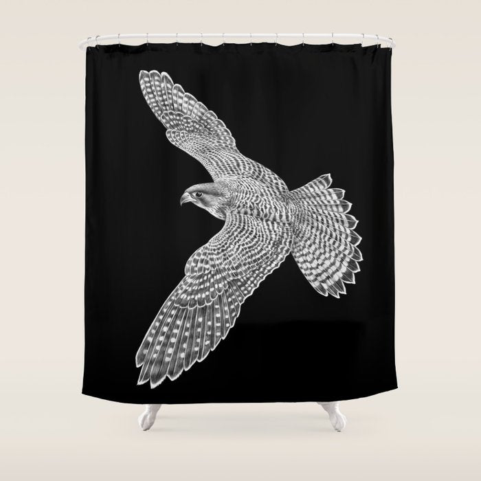 Peregrine Falcon Shower Curtain Gallery Image 1