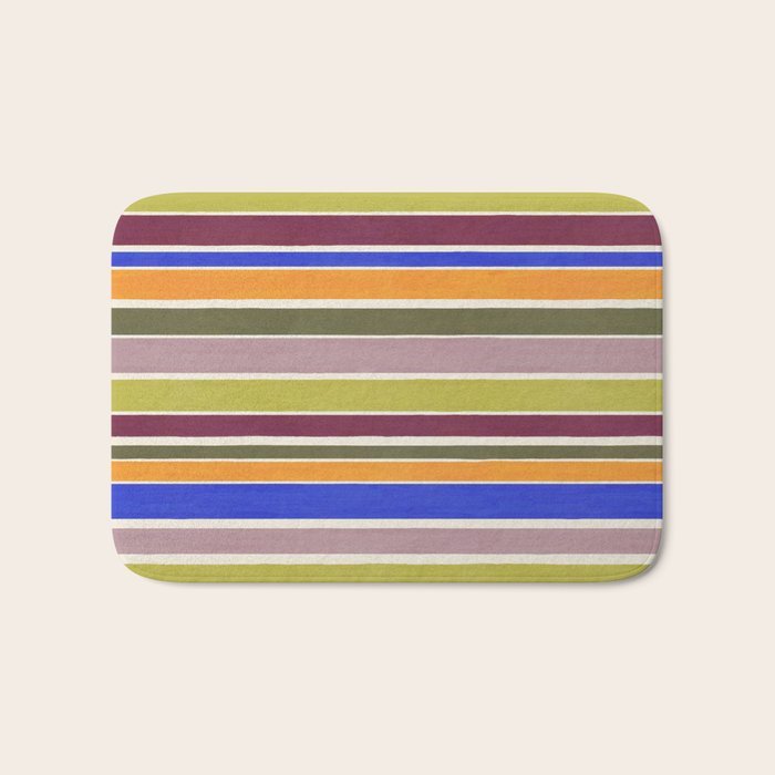 Modern Craft Summer Collection - Roman Stripes Bath Mat Gallery Image 1