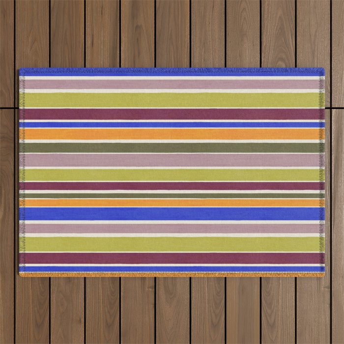 Modern Craft Summer Collection - Roman Stripes Outdoor Rug Gallery Image 1